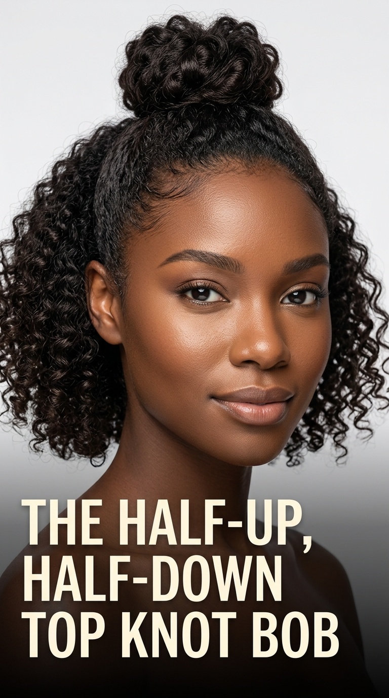 The Half-Up, Half-Down Top Knot Bob