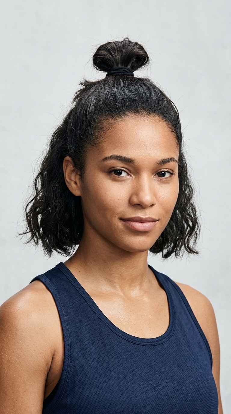 The Half-Up Mini Bun