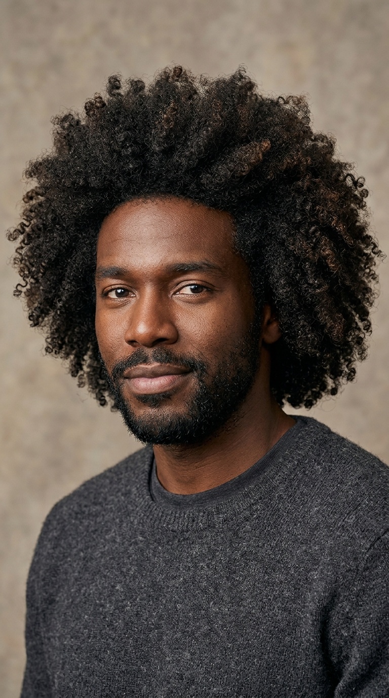 The Heavy-Layered Afro-Style Curls