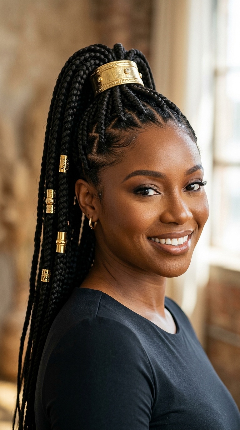 The High Pony with Gold Cuffs