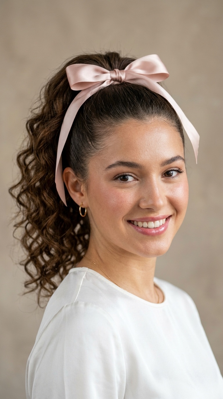 The High Ponytail with Silk Ribbon