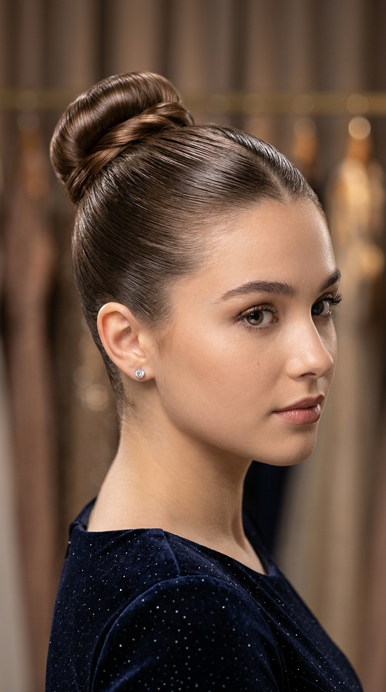 The High-Shine Ballerina Bun