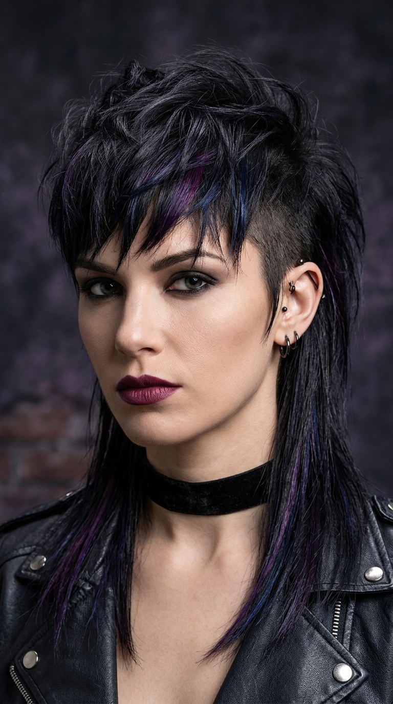 The High-Voltage Goth Mullet