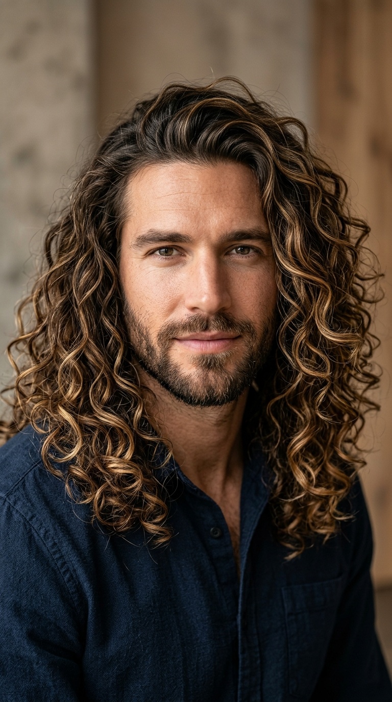 The Long Surfer Curls with Balayage