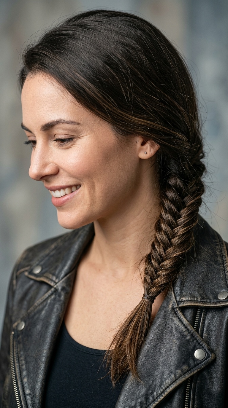 The Low Fishtail Braid