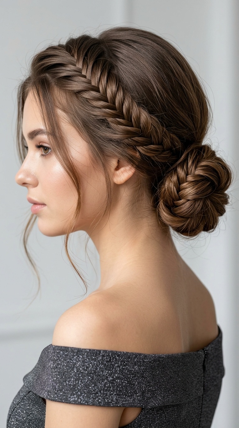 The Low Fishtail Braided Bun