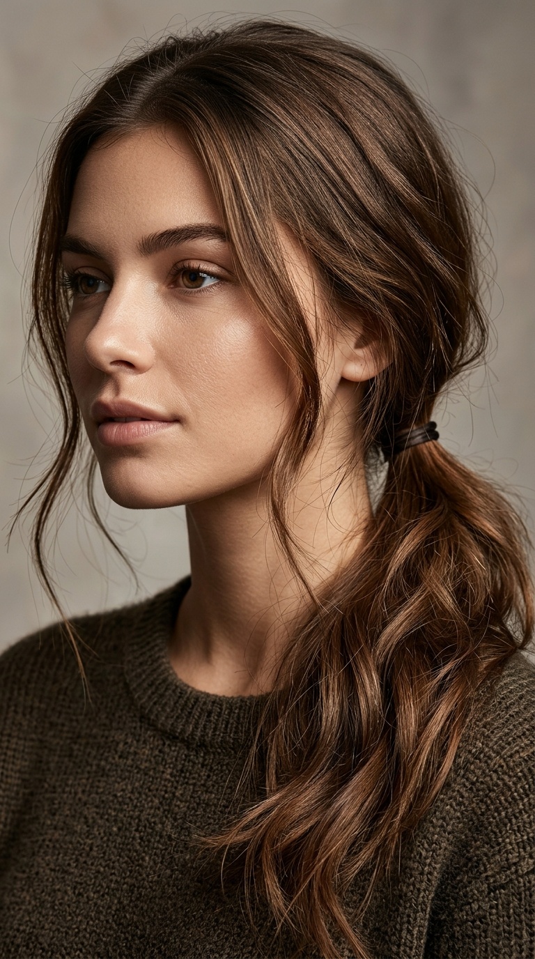 The Low Textured Ponytail