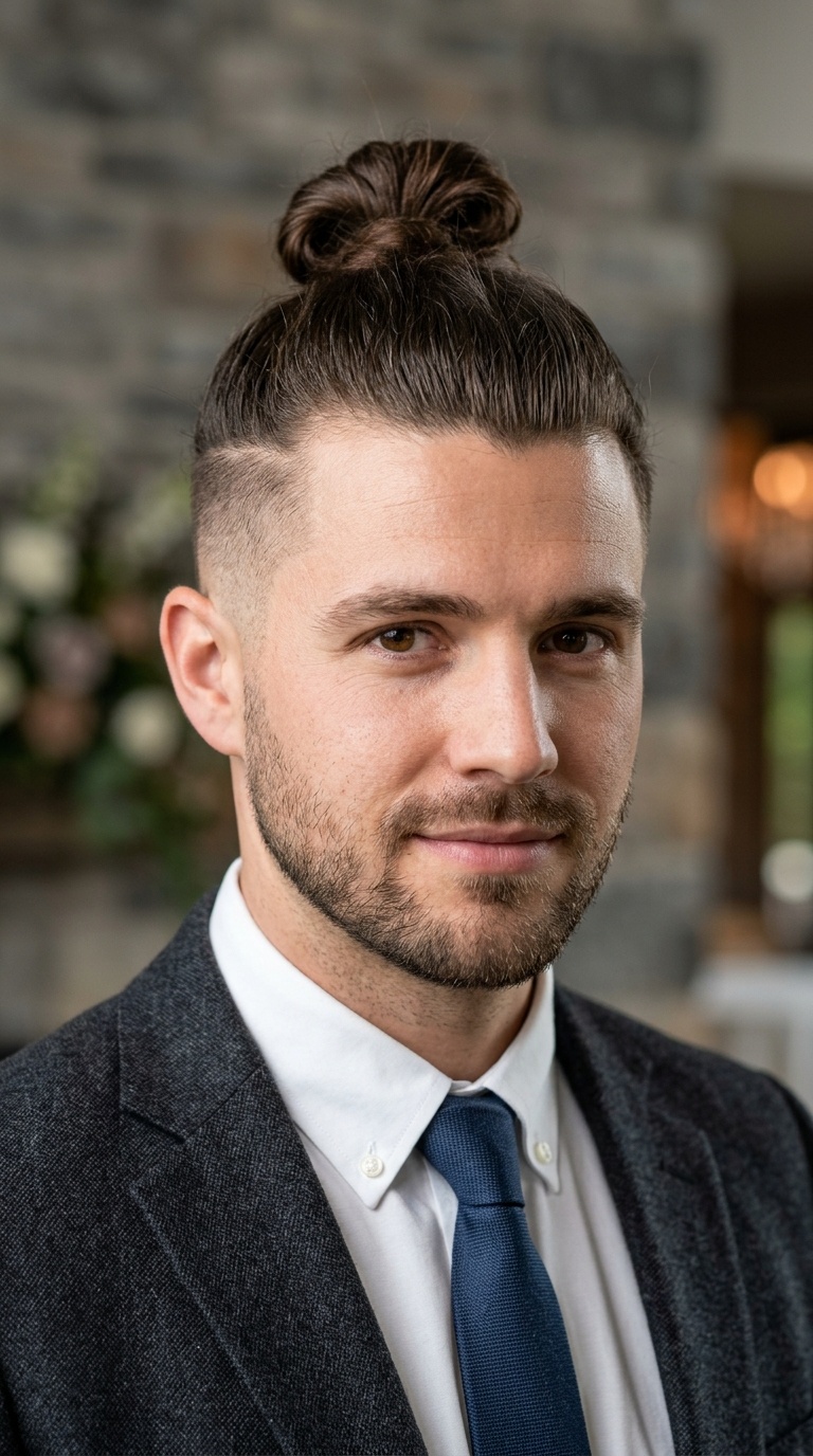 The Man Bun with Low Fade