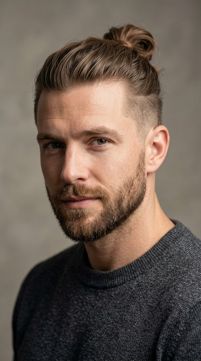 The Man Bun with Tapered Sides
