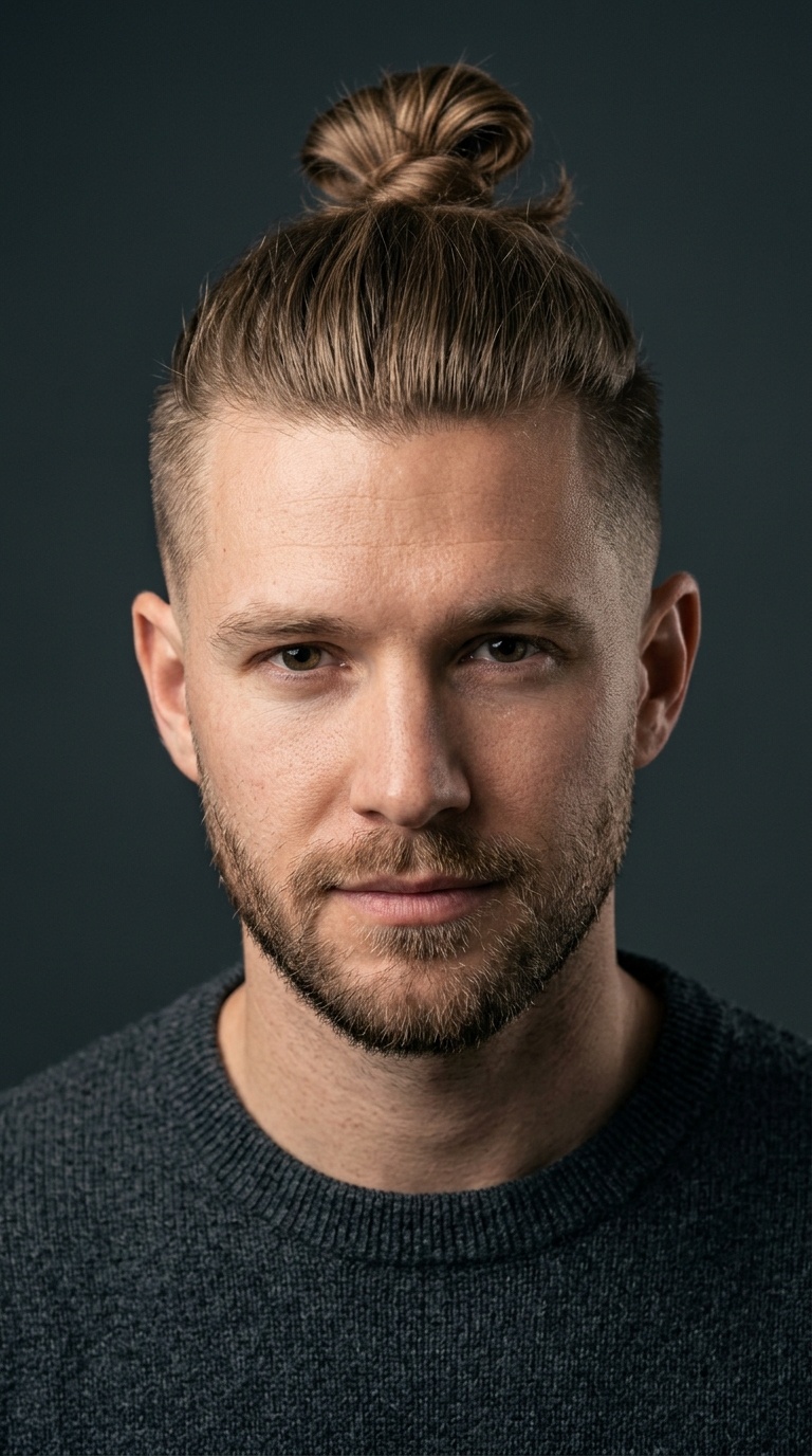 The Man Bun with Tapered Sides