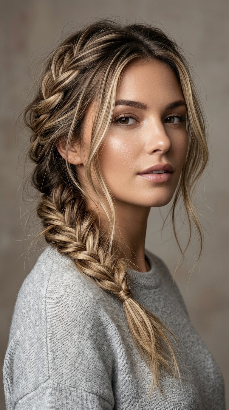 The Messy Fishtail Braid