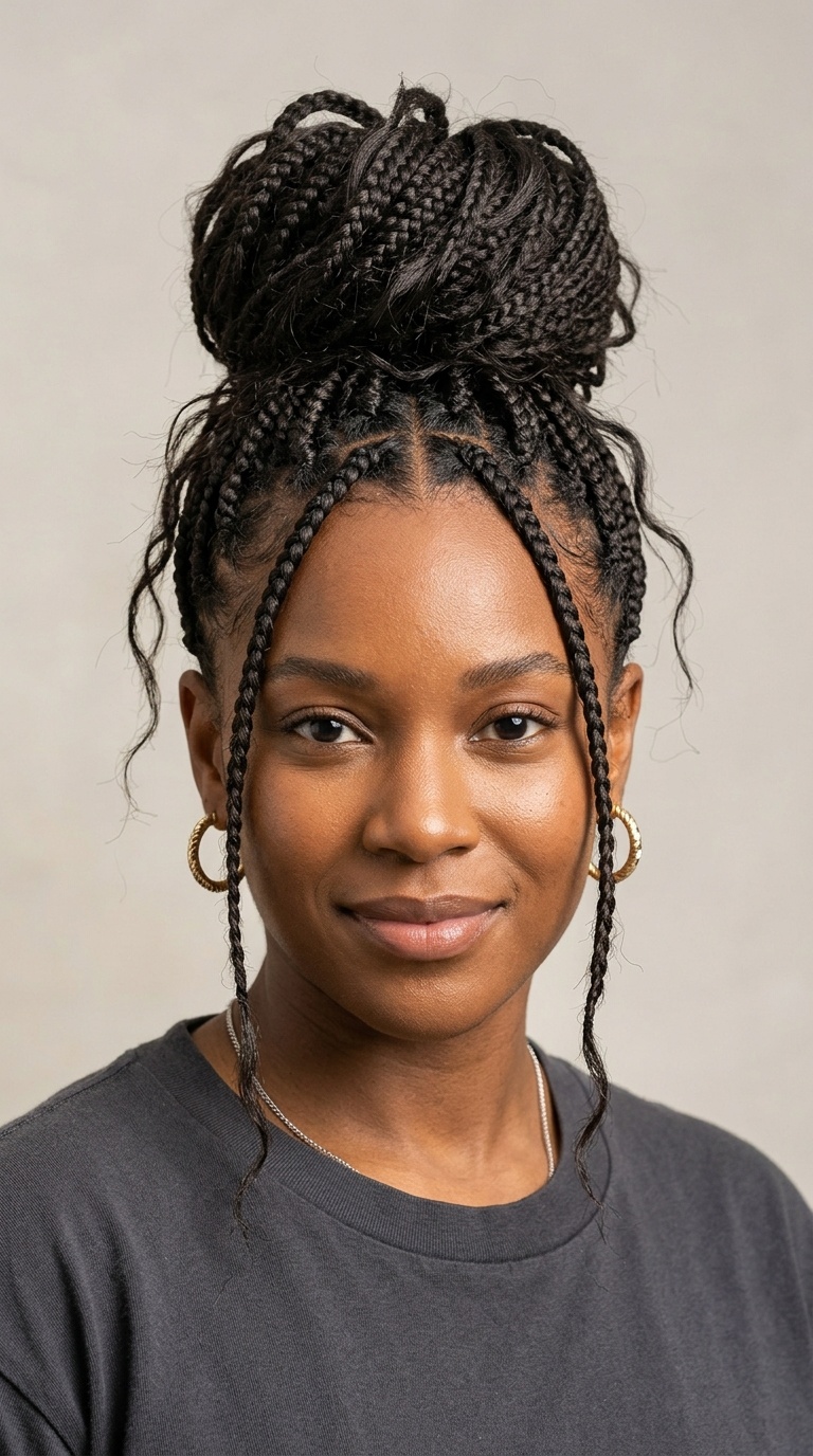 The Messy High Bun with Tendrils