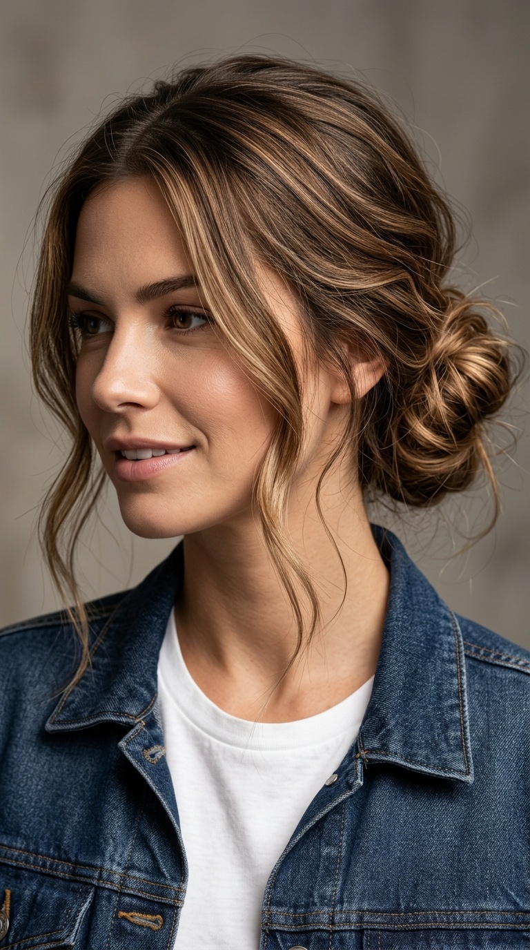 The Messy Low Bun