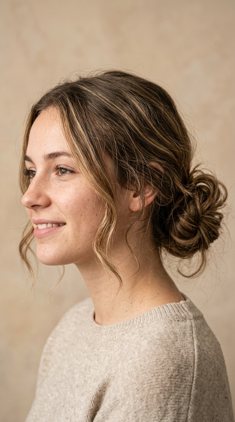 The Messy Low Bun