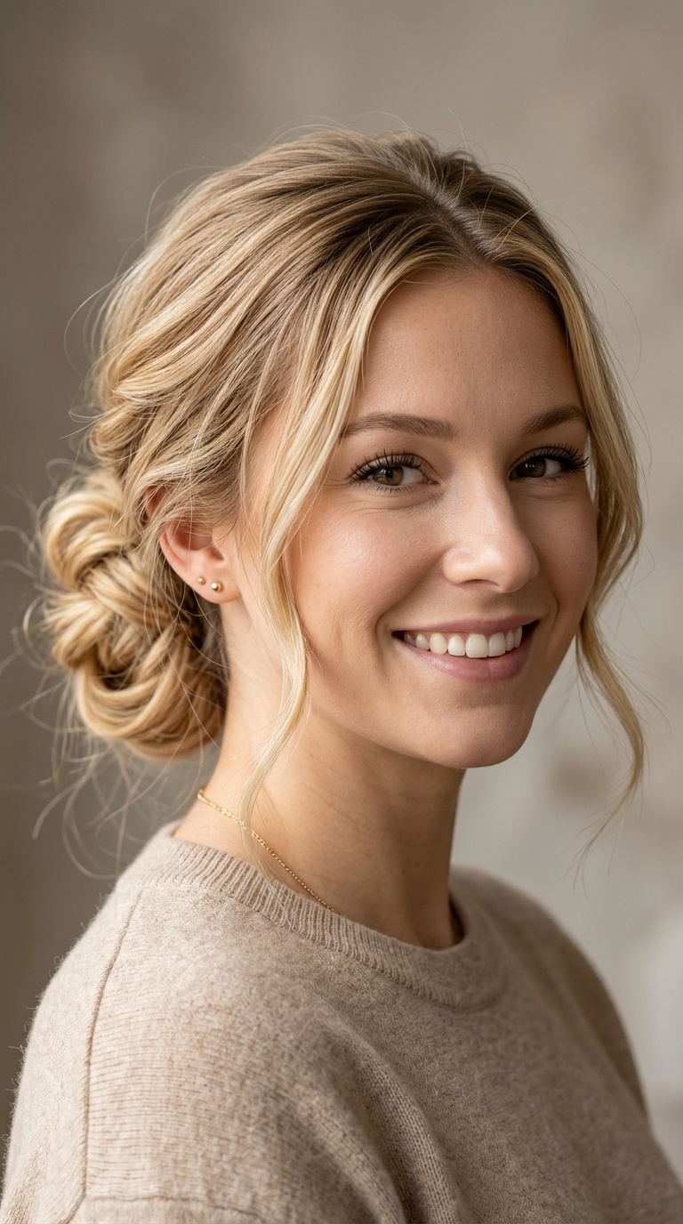 The Messy Low Bun