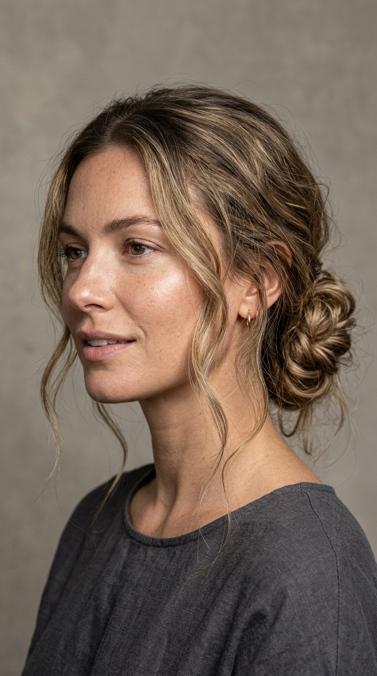 The Messy Low Bun