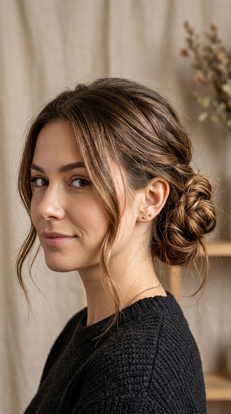The Messy Low Bun