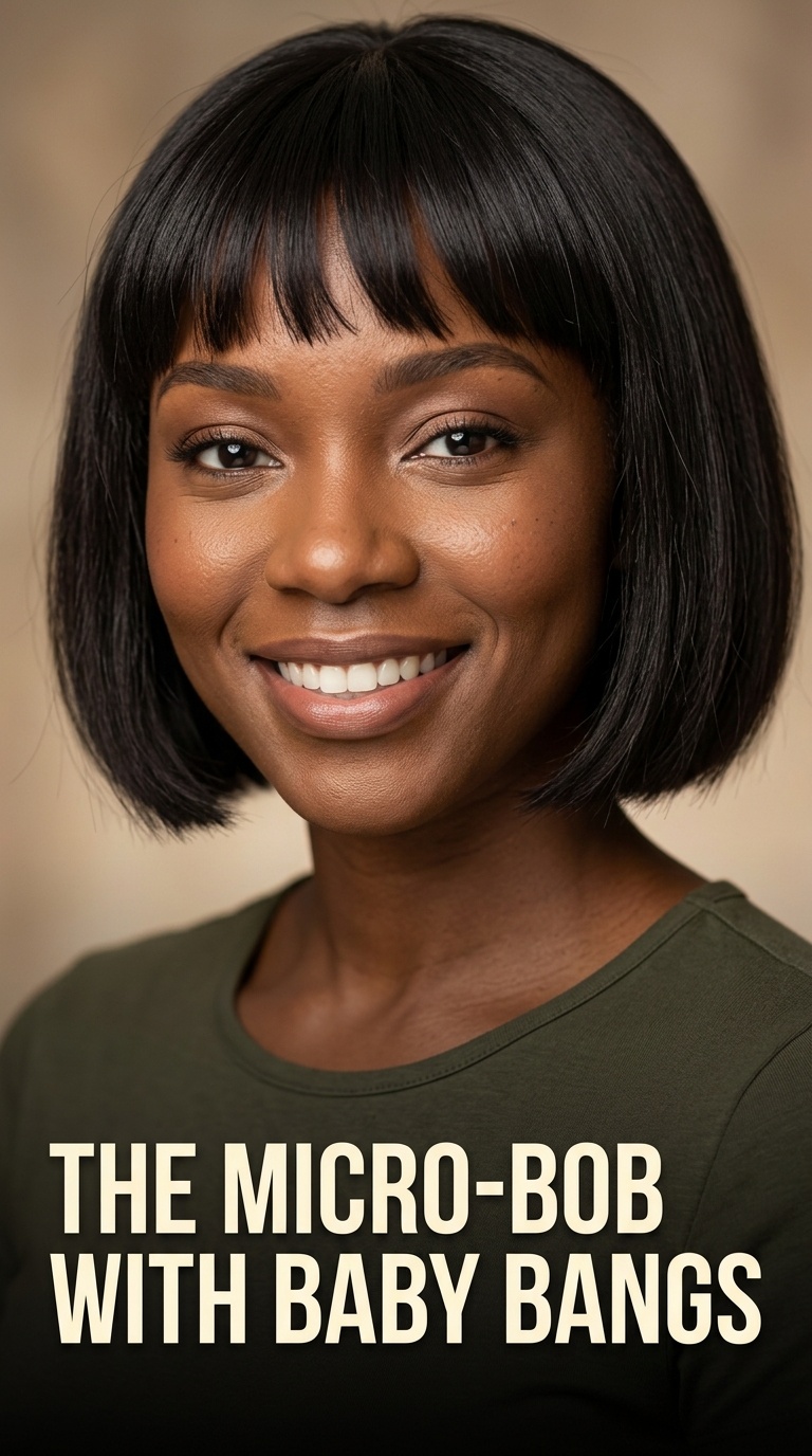 The Micro-Bob with Baby Bangs