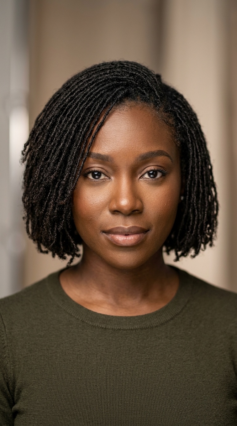 The Micro-Loc Chin-Length Bob