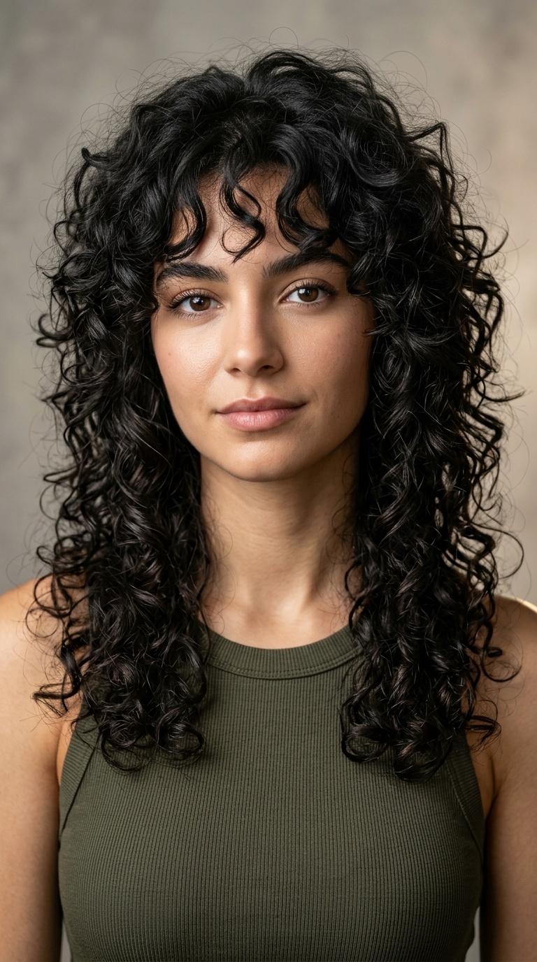The Modern Curly Wolf Cut