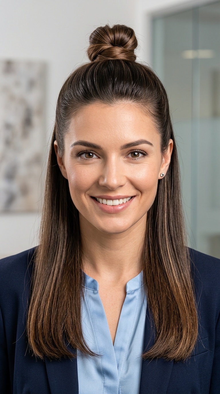 The Modern Half-Up Top Knot