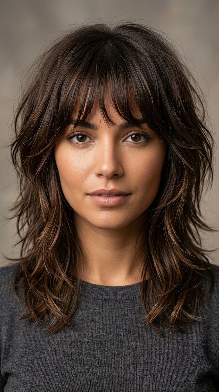 The Modern Shag with Bangs