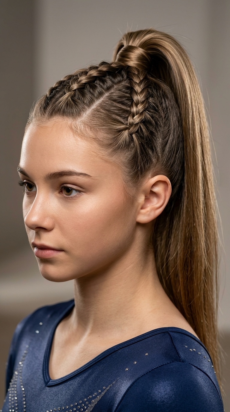 The Mohican Braid into a High Tail