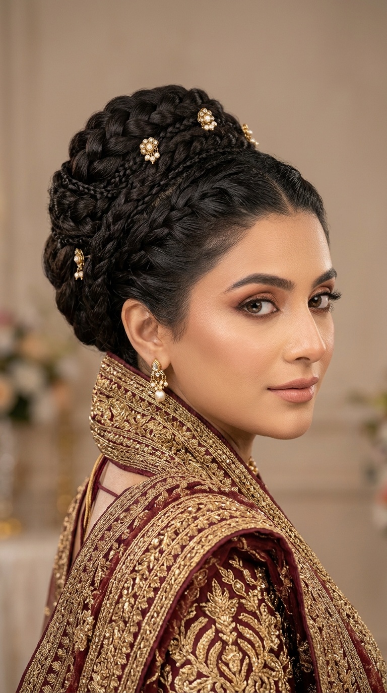 The Multi-Tiered Braided Bun