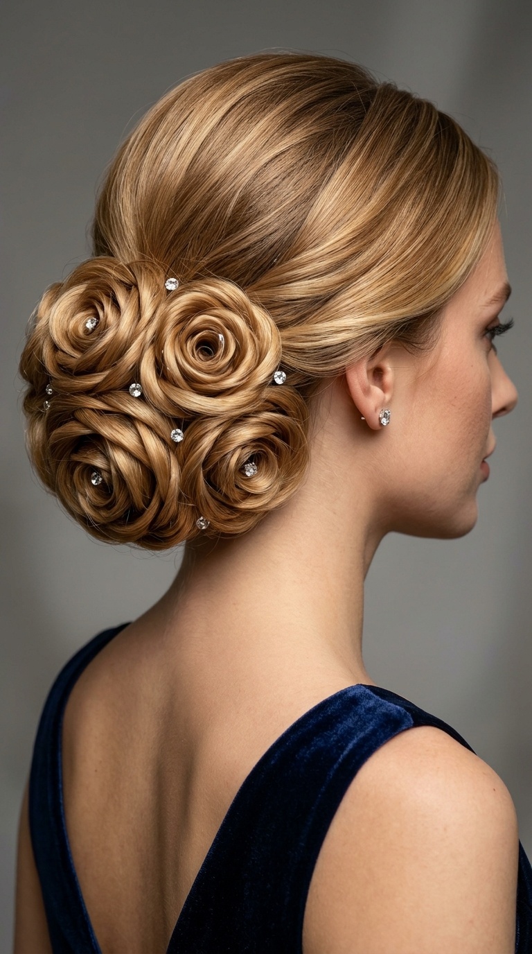 The Ornate Rose Bun