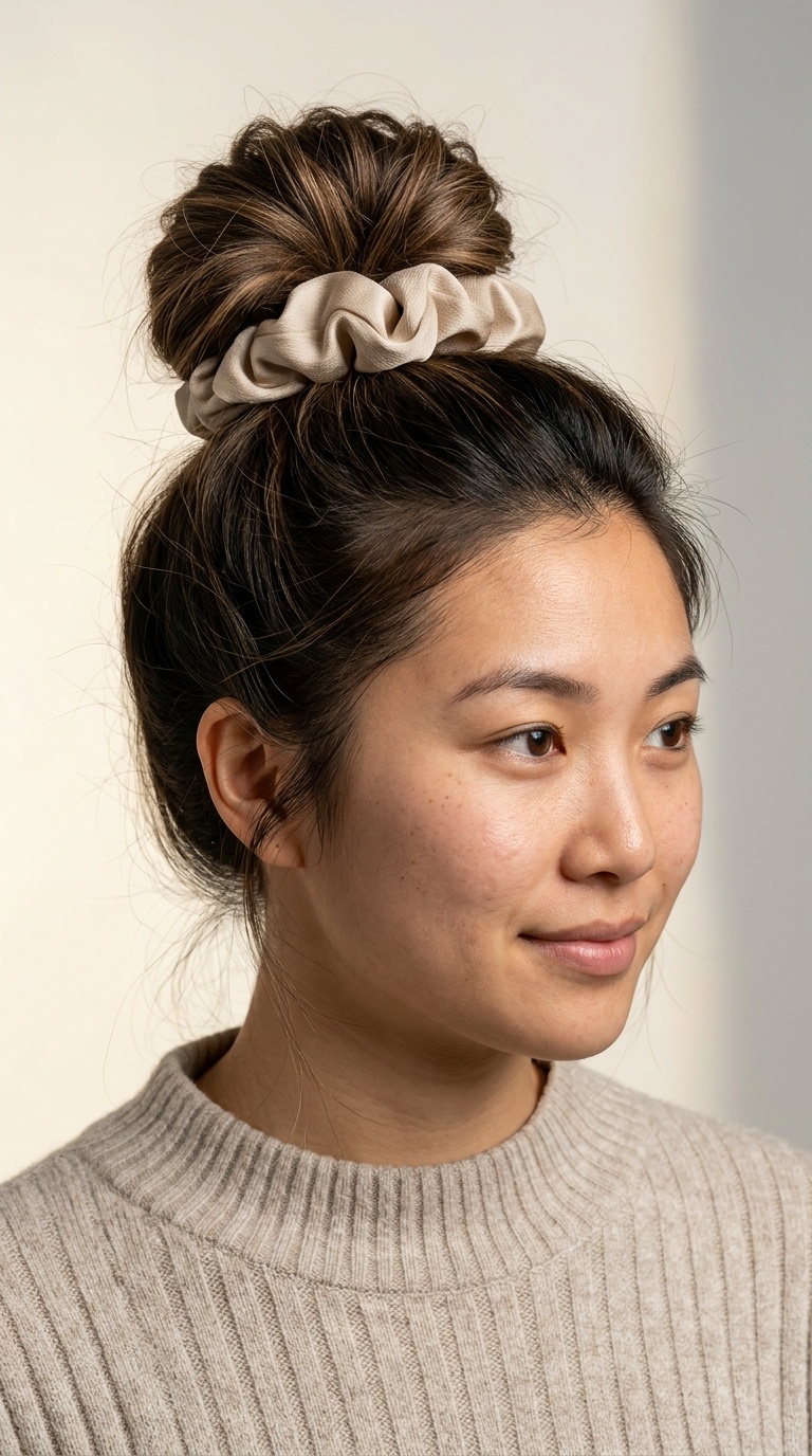 The Oversized Scrunchie Bun