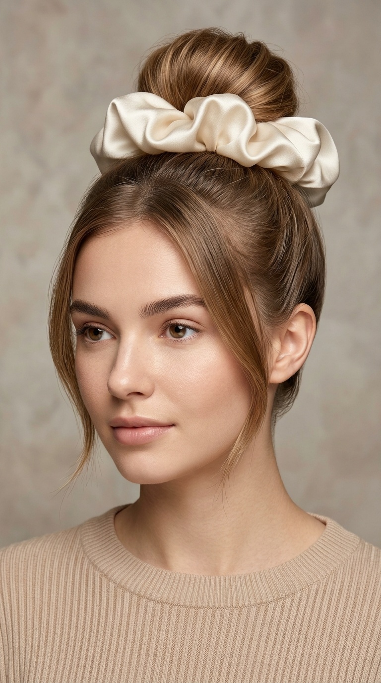 The Oversized Silk Scrunchie Bun