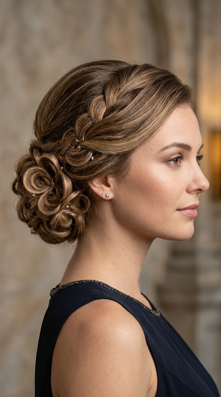 The Petal-Inspired Low Updo