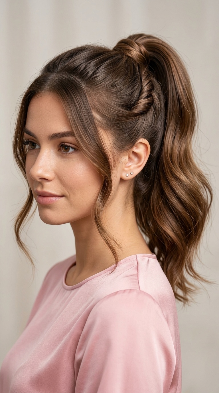 The Polished Ponytail with a Twisted Base