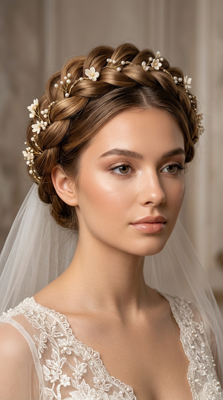 The Regal Crown Braid Updo