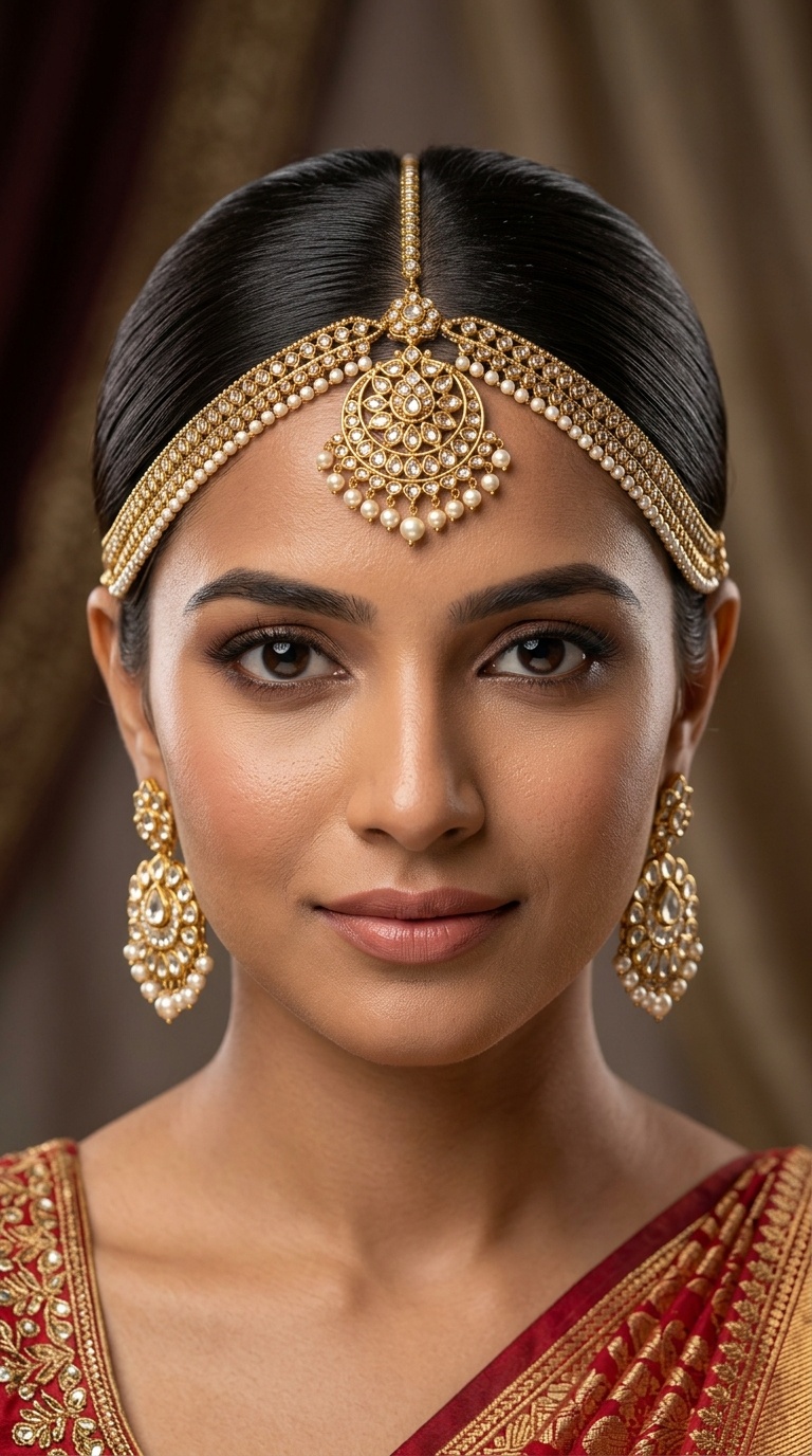 The Regal Matha Patti Sleek Bun