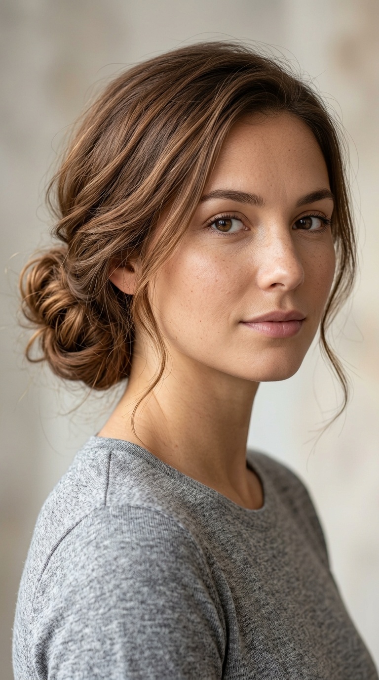 The Relaxed Low Bun