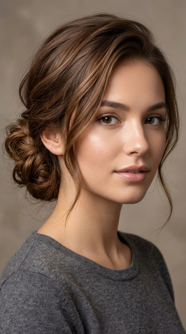 The Relaxed Side-Swept Bun