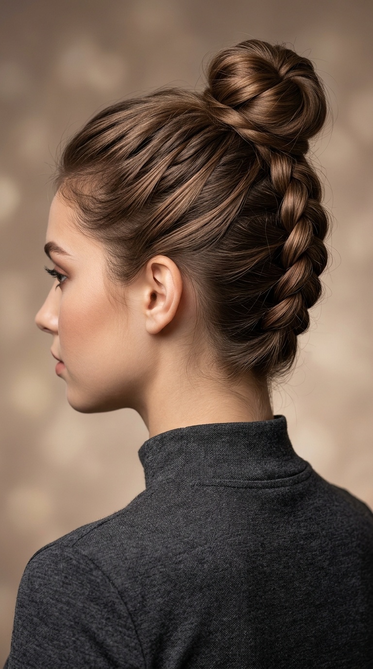 The Reverse French Braid Bun