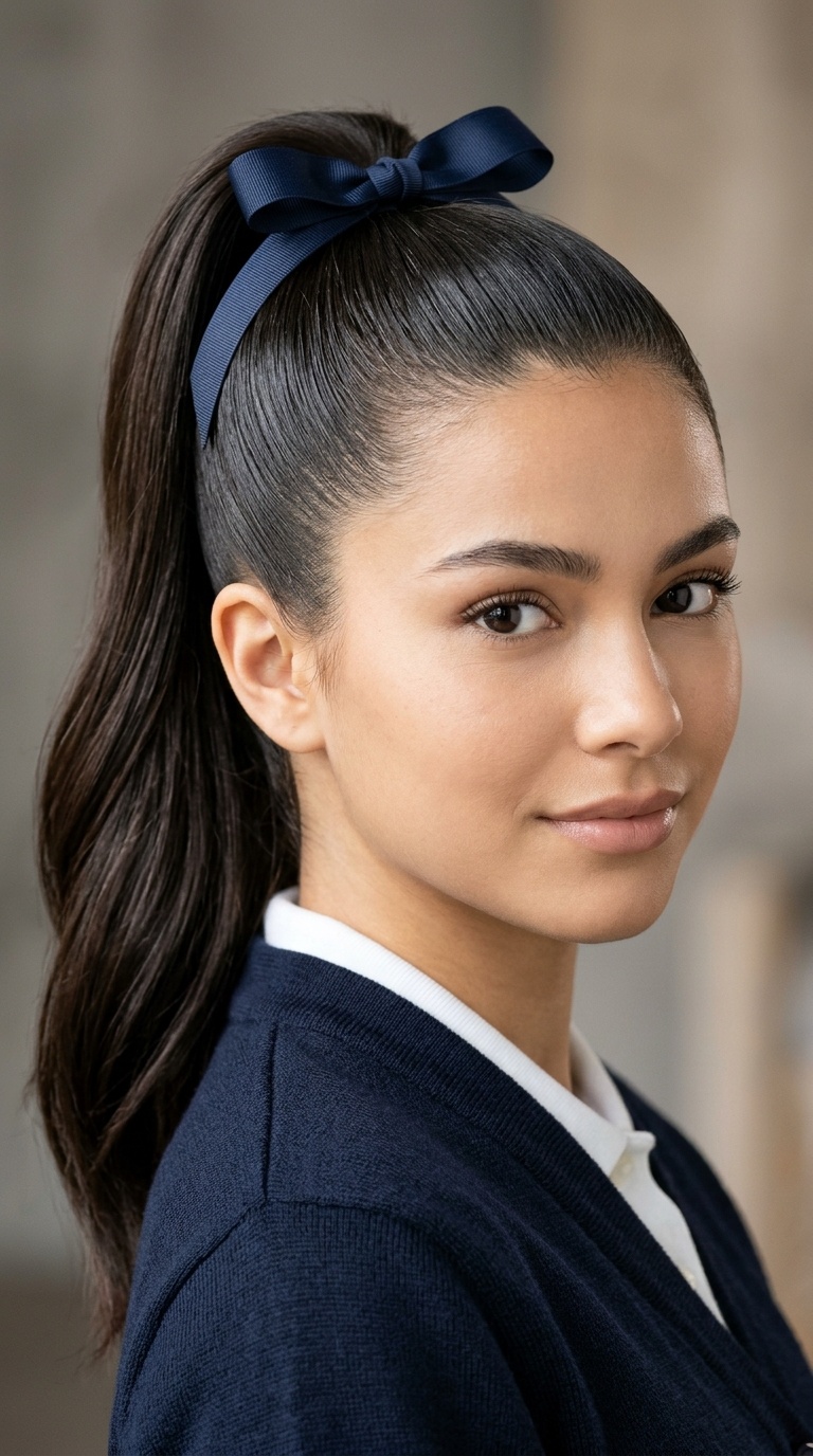 The Ribbon-Tied High Pony