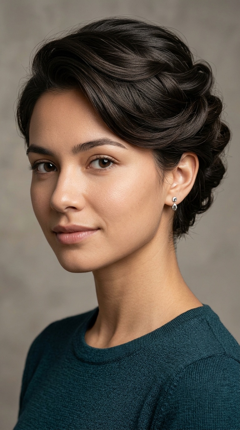 The Rolled Nape Updo