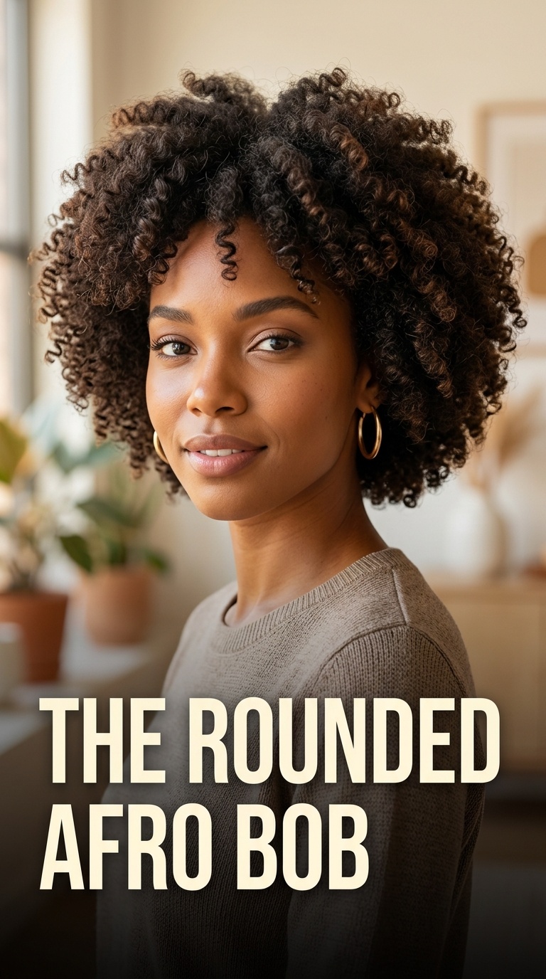 The Rounded Afro Bob