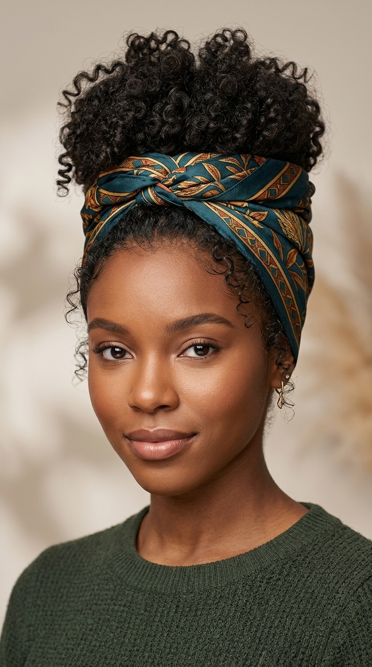 The Scarf-Wrapped Updo