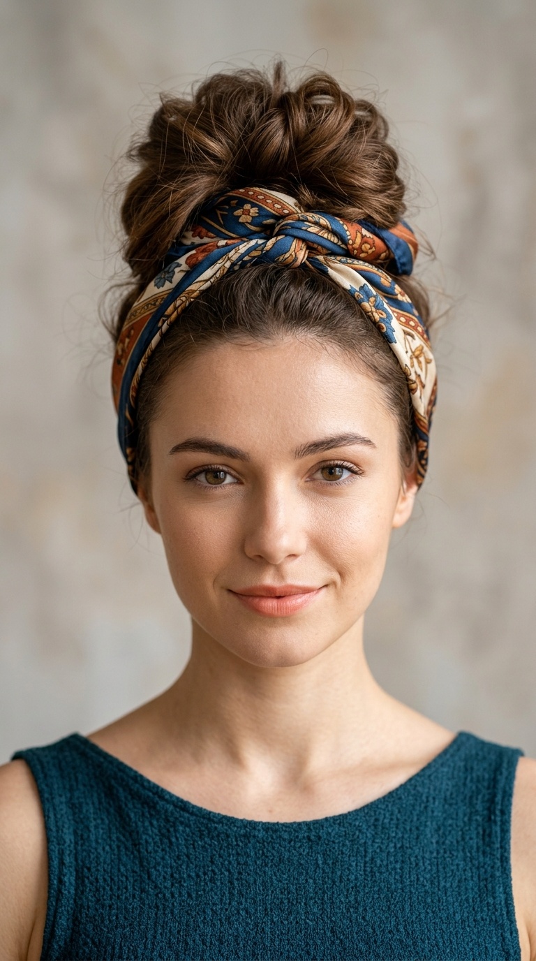 The Scarf-Wrapped Updo