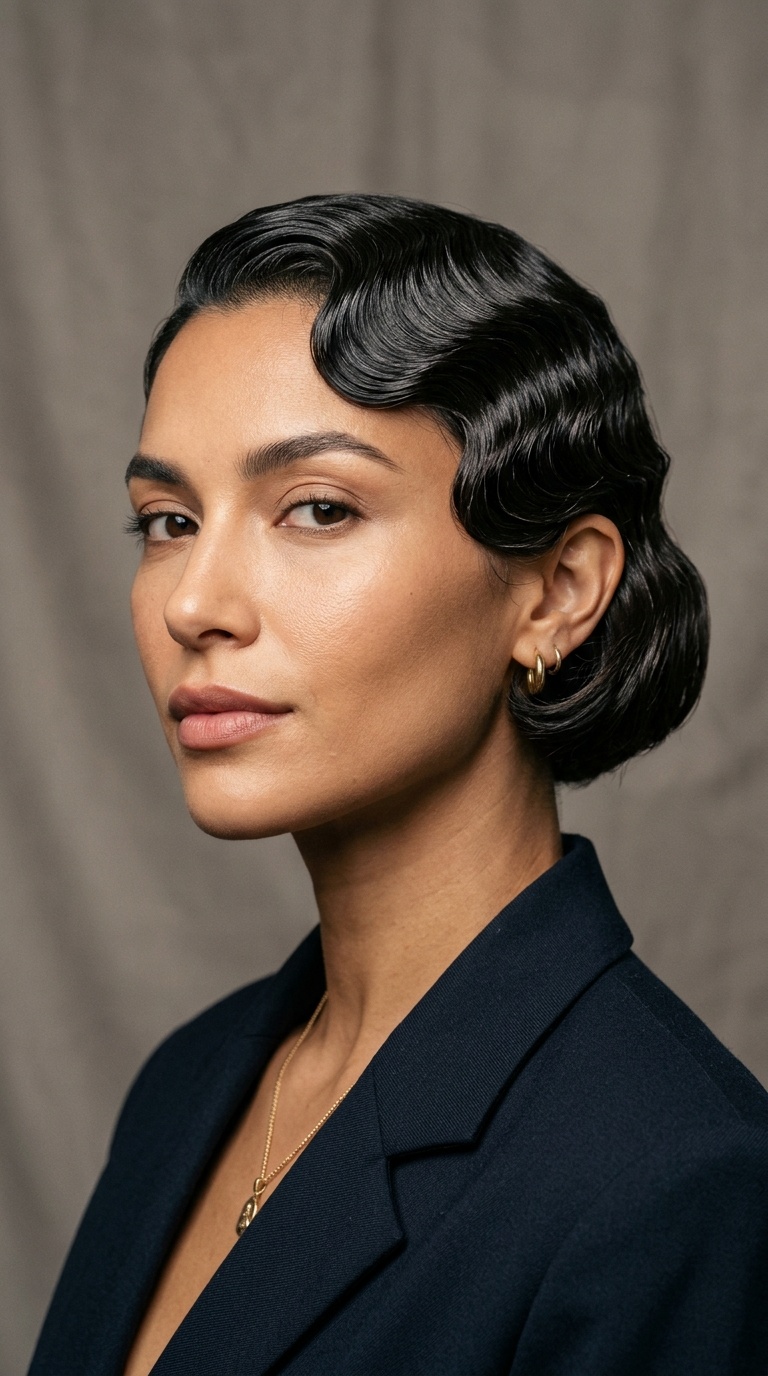 The Sculpted Finger Wave Bob