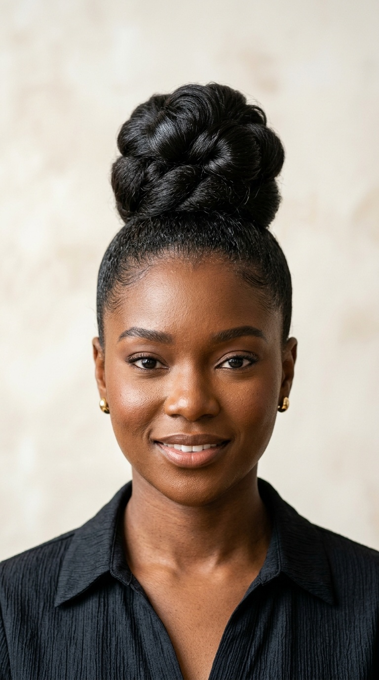 The Sculpted High Top Knot
