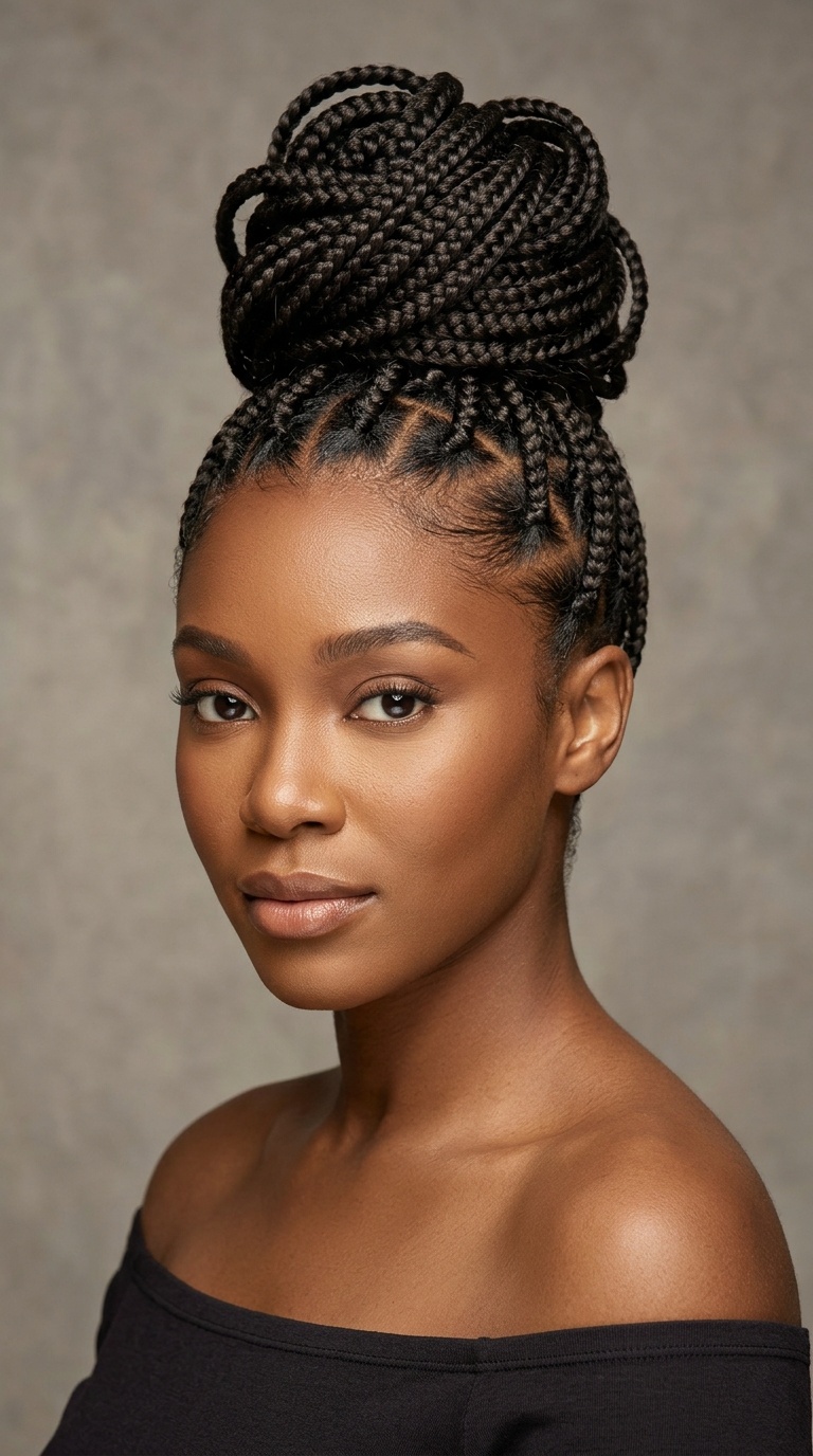 The Sculptural Swirl Bun