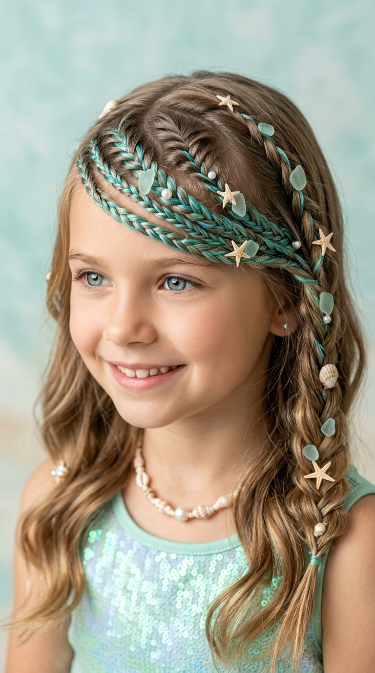The Sea-Foam Braided Bangs