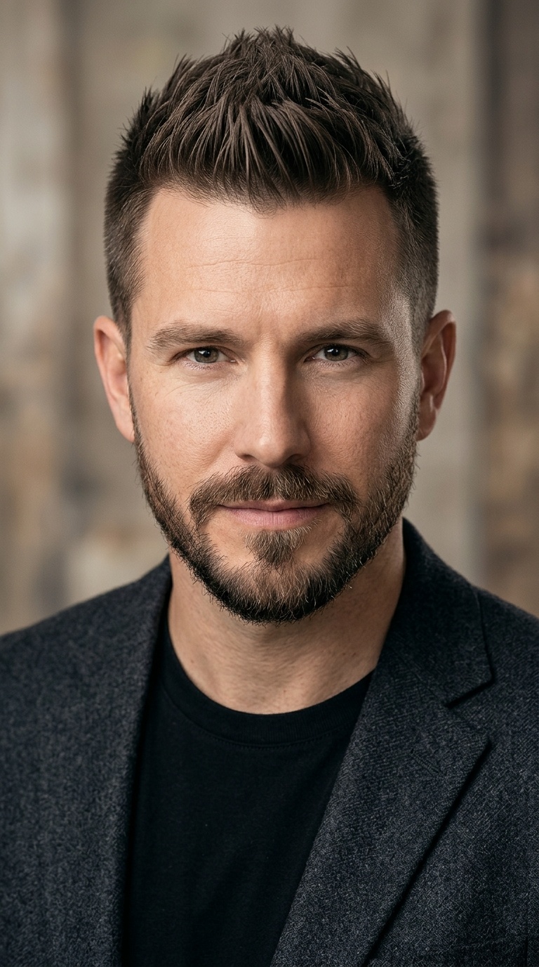 The Short Faux Hawk with a Van Dyke Beard