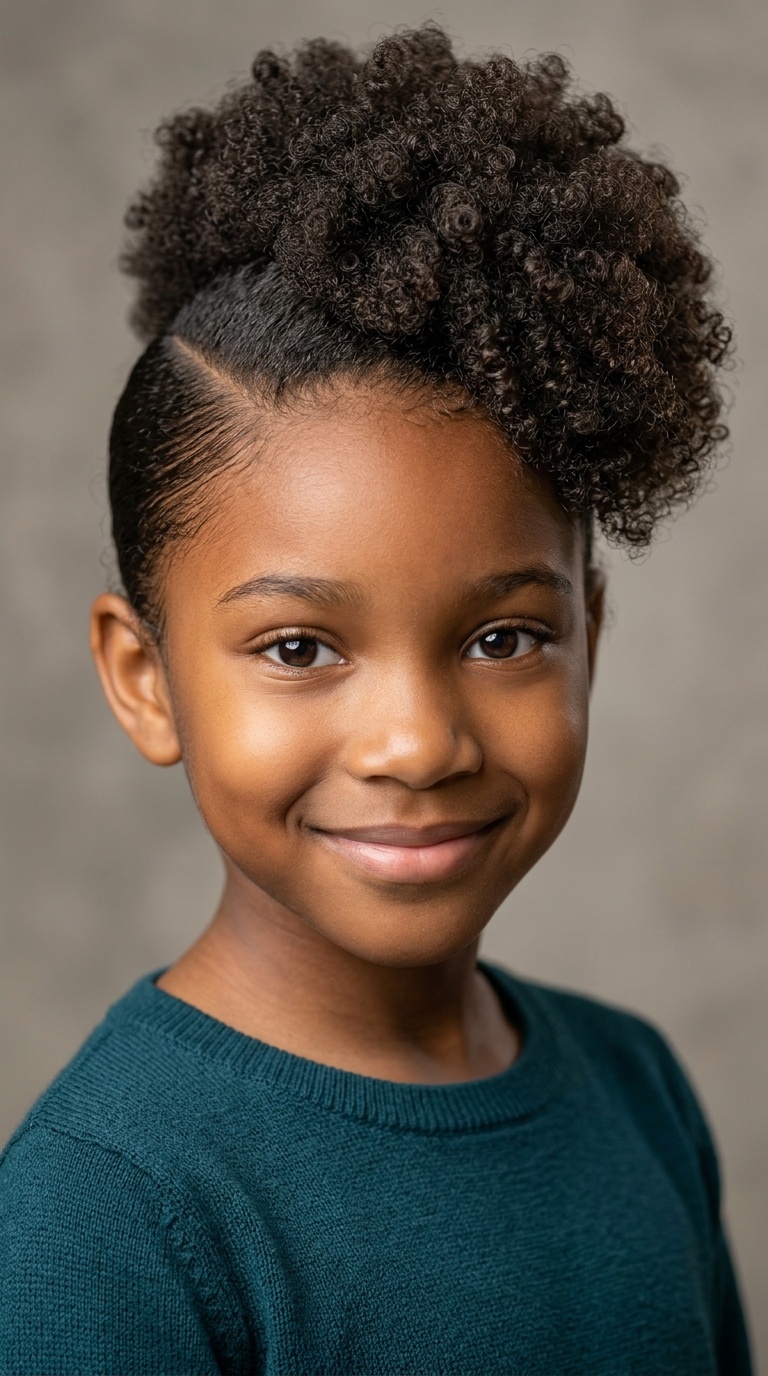 The Side-Parted Afro Puff
