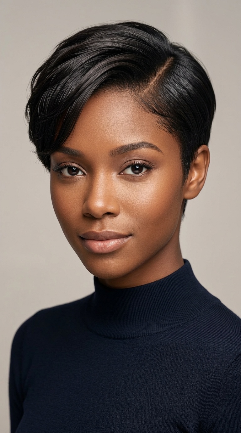 The Side-Parted Pixie Cut